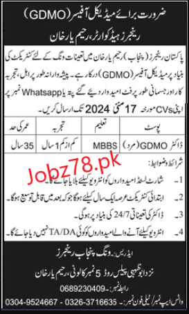 Pakistan Rangers (Punjab) Rahim Yar Khan  Jobs May 2024